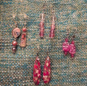 Pink Girlies Set of Four Pairs Earring Wardrobe